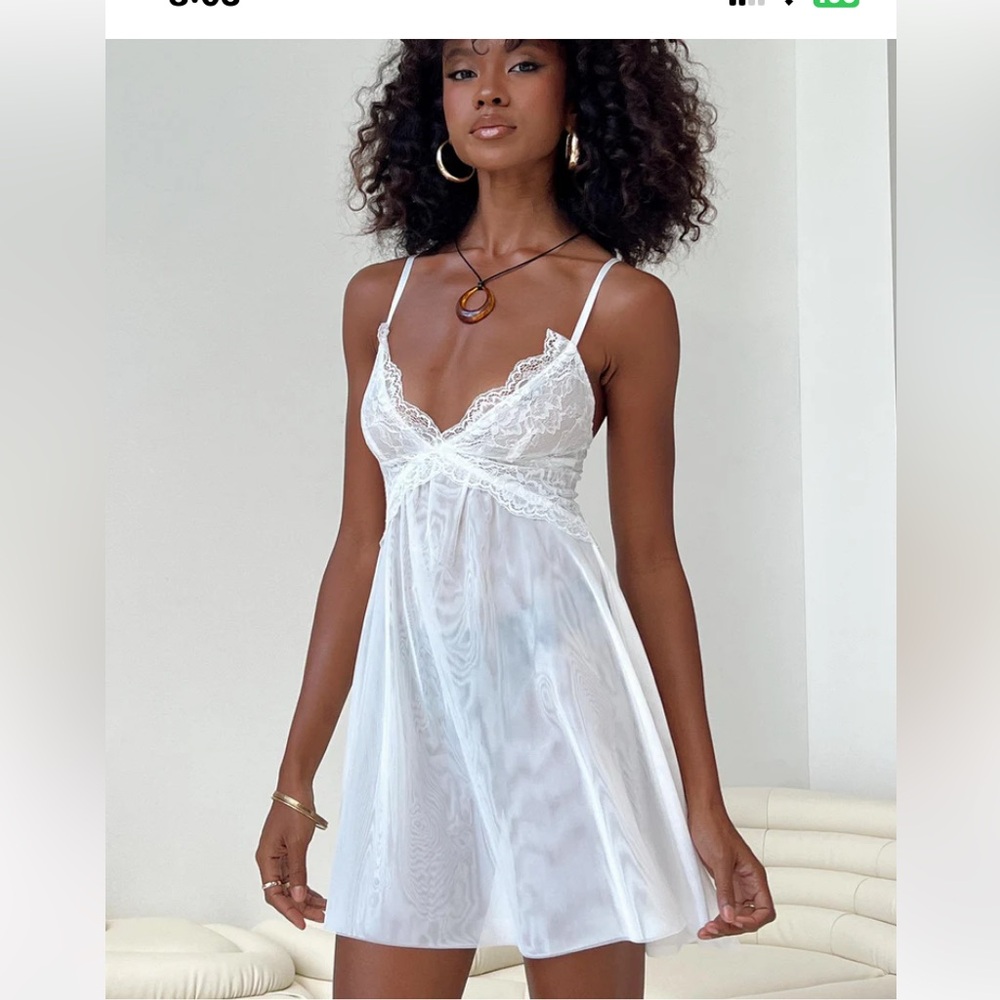 Princess Polly NWT Tinker Mini Elegant White Lace Chemise